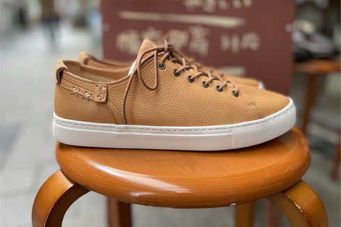 【ant-riche YR0100L NAT】WOMENS AKAUSHI レザースニーカー